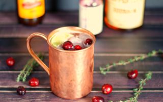 Cranberry Thyme Bourbon Mule