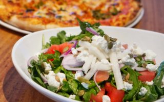 Sauce Salad and Pizza Sampler Special