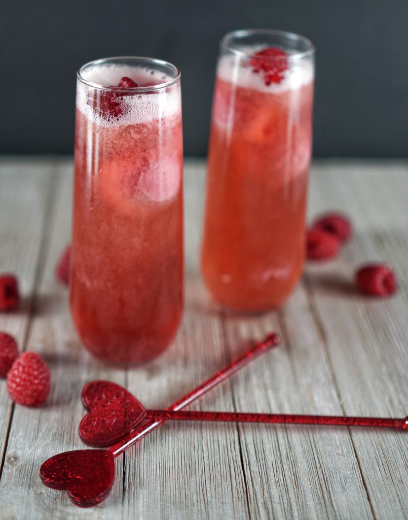 Raspberry Spritz Valentines Cocktail