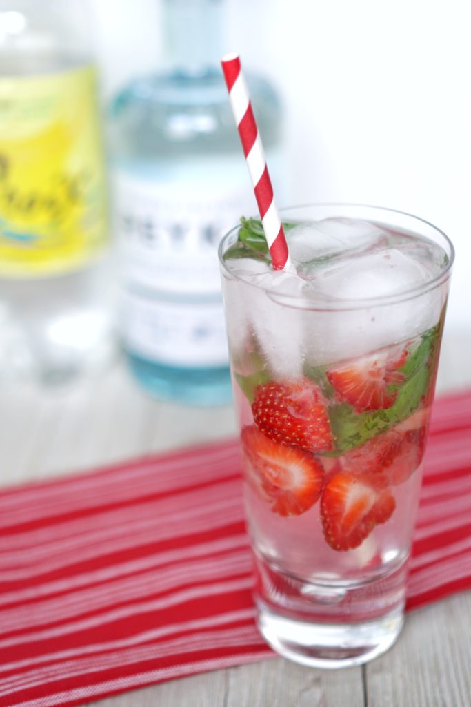 Strawberry Basil Smash Cocktail recipe